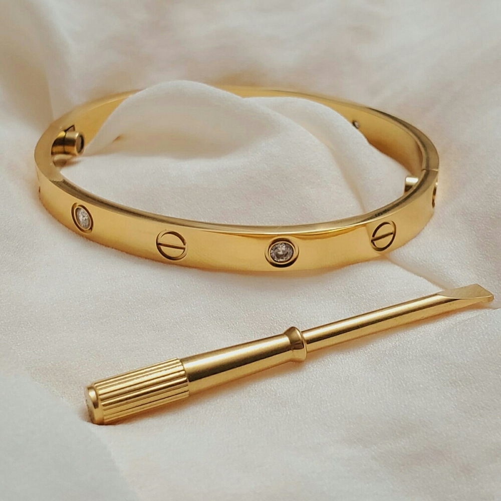 Screwdriver bangle love bangle 18k gold plated